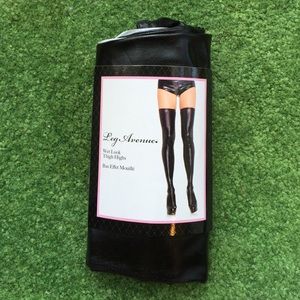 Sock Dreams Wet Look Thigh Highs