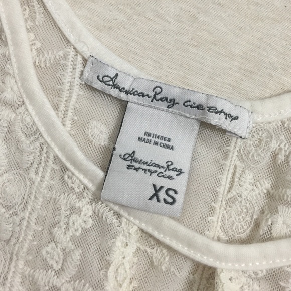 American Rag hi-lo sheer lace tank