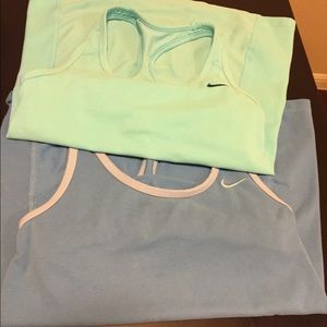 Nike Dri-fit tanks with built in bra