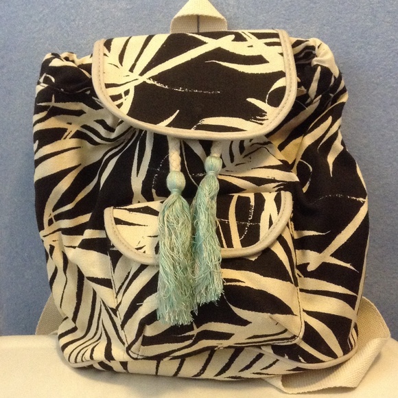 🎉HP🎉Palm Print Canvas Mini Backpack - Picture 4 of 8