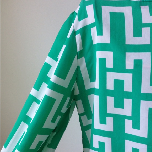 Almost Pink Greek Key Blouse - Picture 3 of 4