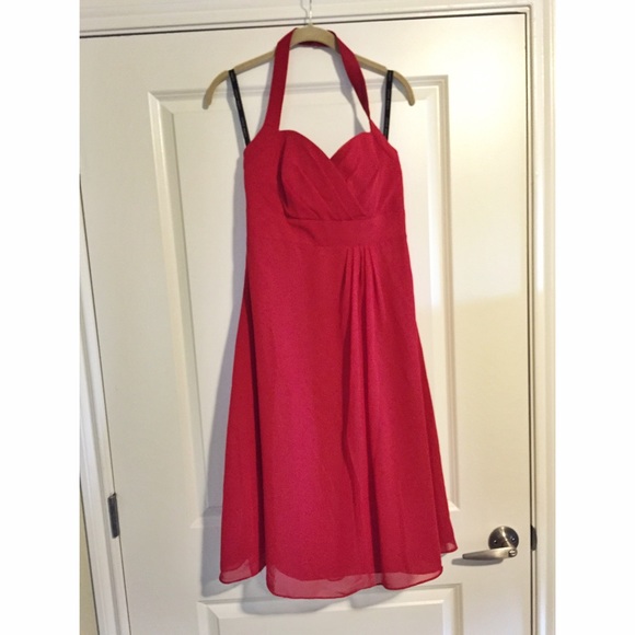 Alfred Angelo red halter dress SZ 8