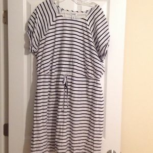 Navy and white stripped dress