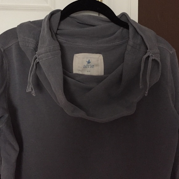 Aerie cowl neck distressed sweatshirt - Picture 2 of 4