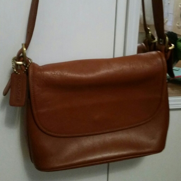 Vintage Brown Leather Coach Purse