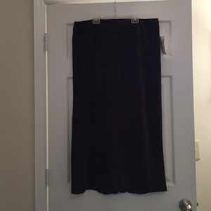 Chocolate Brown maxi suede skirt. 14W
