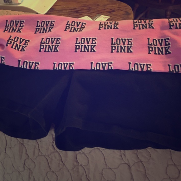 Pink yoga shorts
