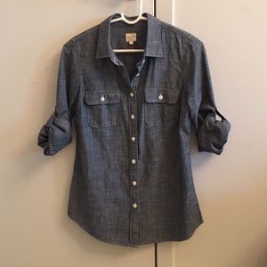 Chambray long sleeve shirt, j.crew