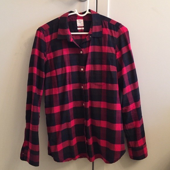 LS button down buffalo check plaid shirt