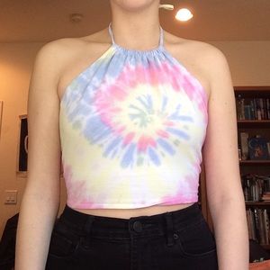 Tie-dye Pastel Halter Top