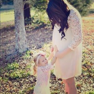 White lace shift dress