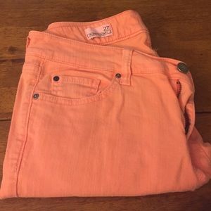 Coral colored jeans