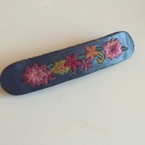 Leather Floral hair barrett