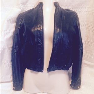 Vintage Genuine  Black Leather Jacket