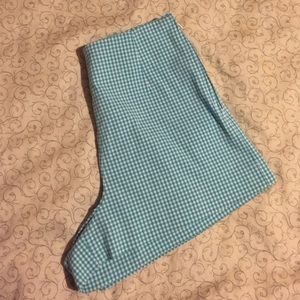 Light blue patterned high wasted cotton shorts