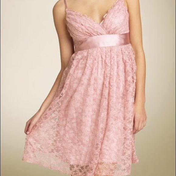 Pink Lace Empire Waist Dress! Clearance price!