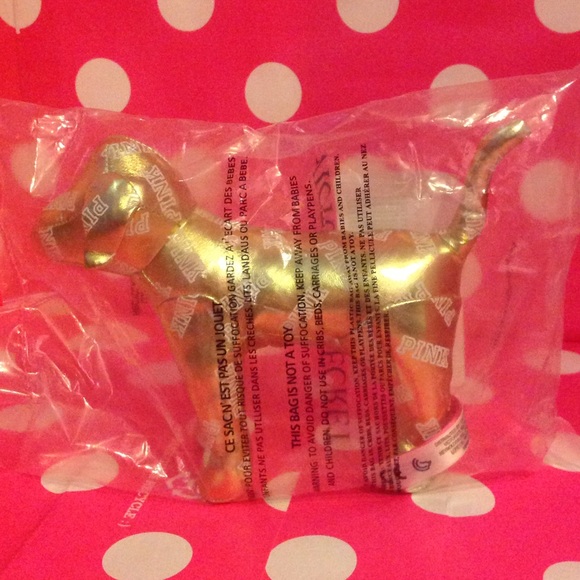 VICTORIAS SECRET PINK MINI DOG FASHION SHOW GOLD