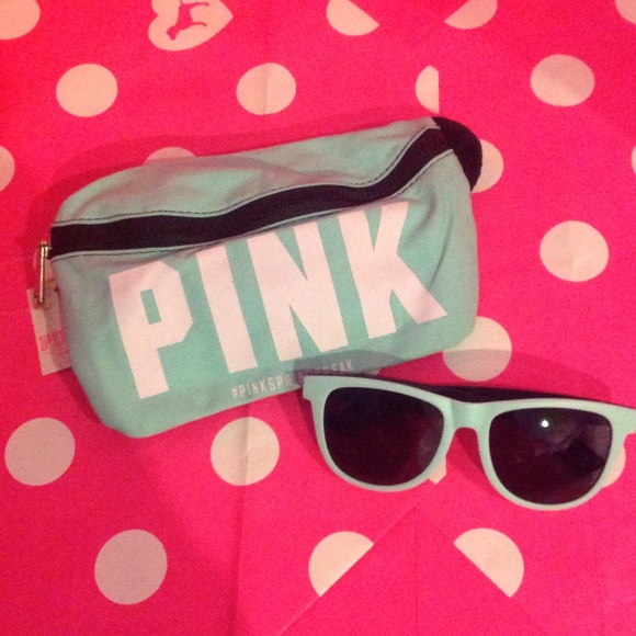 VICTORIAS SECRET PINK FANNY PACK SUNGLASSES SET