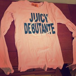 Juicy couture knit top pink long sleeve super cute