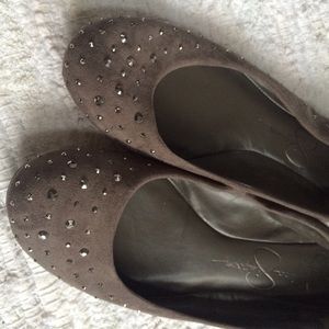 💋SALE💋Gray suede studded Jessica Simpson flats