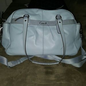 Coach leather diaper bag