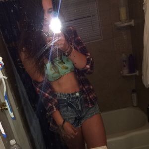 3 piece set, tube top,flannel, high waste shorts