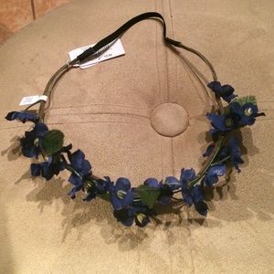 Cute blue flower headband