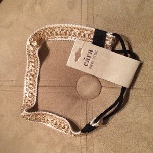 Cute gold and cream colored head band