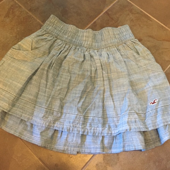 denim appearance flowy skirt from Hollister