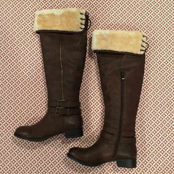 JustFab tall brown boots