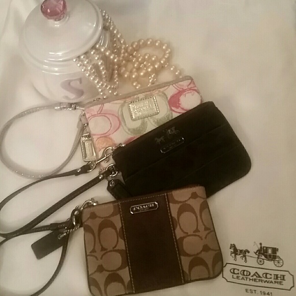 100% Authentic COACH wristlets  *Set of 3*