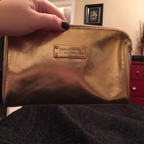 Sold on Ⓜ️ercari Michael kors gold makeup bag