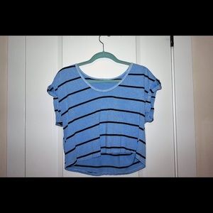 Blue and navy stripped (almost) crop top!