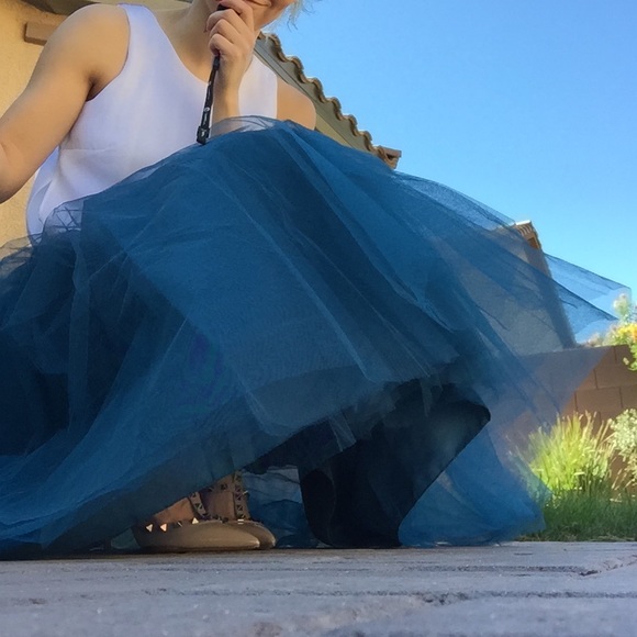 💞 DARK TEAL / NAVY TULLE SKIRT 💙💚💙