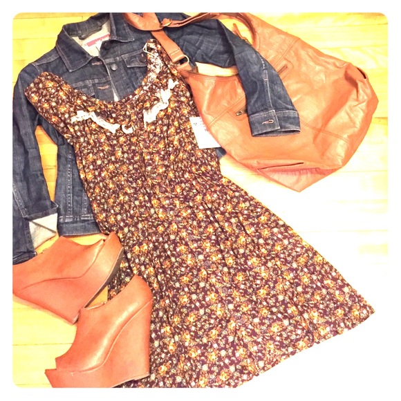 Zara button up floral dress.