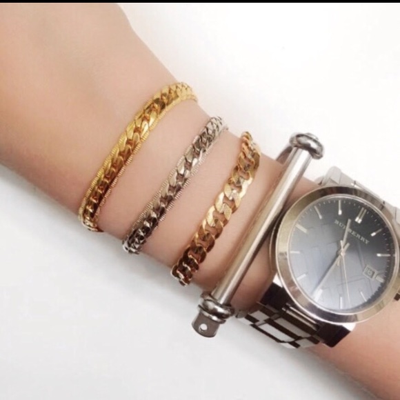 Stacking chain bracelet - set of 3