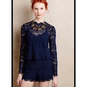 Anthropologie lace romper