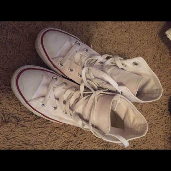 White converse high tops