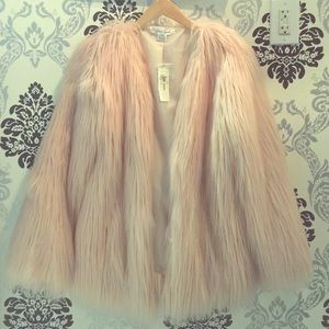 Rose Faux Fur Coat