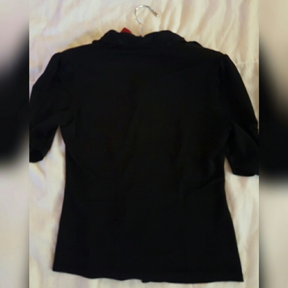 KENNETH COLE REACTION ruched black blouse s - Picture 3 of 4