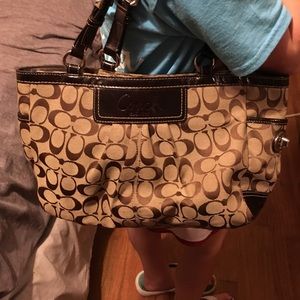 Brown coach purse