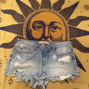 Hollister distressed jean shorts