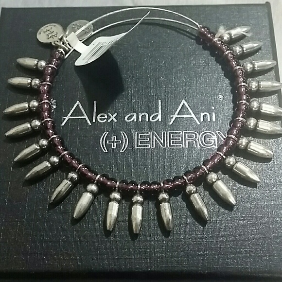 Alex and Ani Jewelry - BOGO50% Alex & Ani Spike of Confidence Plum Bangle