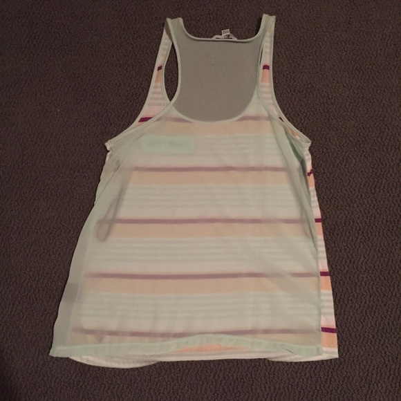 Striped tank with sheer back - Picture 2 of 2