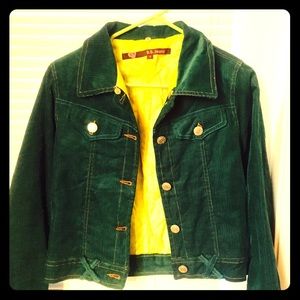 Forest green corduroy jacket Size S