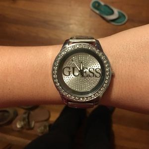Silver GUESS watch