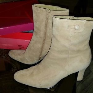 Natural beige suede boots 8.5