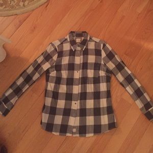 Gap black and white check shirt M