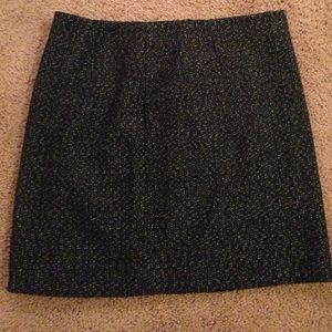 Green tweed skirt