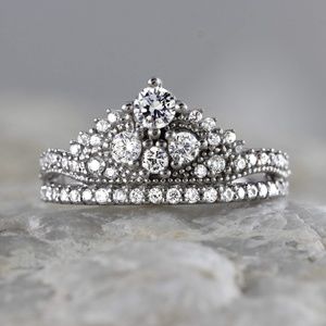 925 Sterling Silver Crown/Tiara Ring